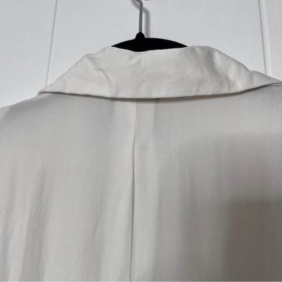 Vintage White Double-Breasted Midi Dress with pleated full skirt Retro Women 4 - Picture 4 of 9